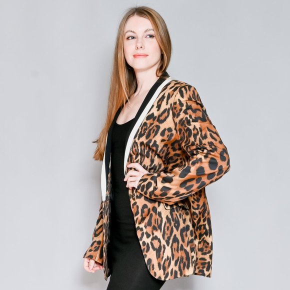 ESCADA Bryony Leopard Print Blazer Sz 42 - Picture 6 of 6